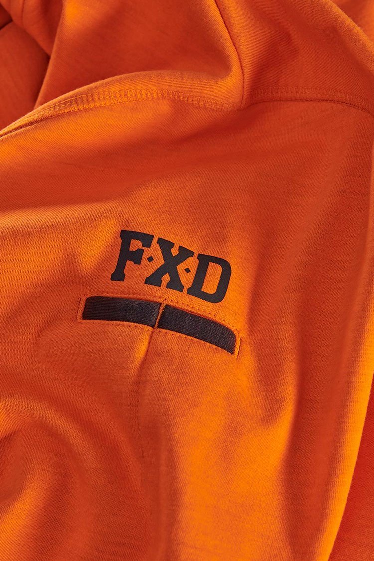 FXD Mens WF-1 Bonded Membrane Fleece Hi Vis Hoodie (FX01903500) Orange