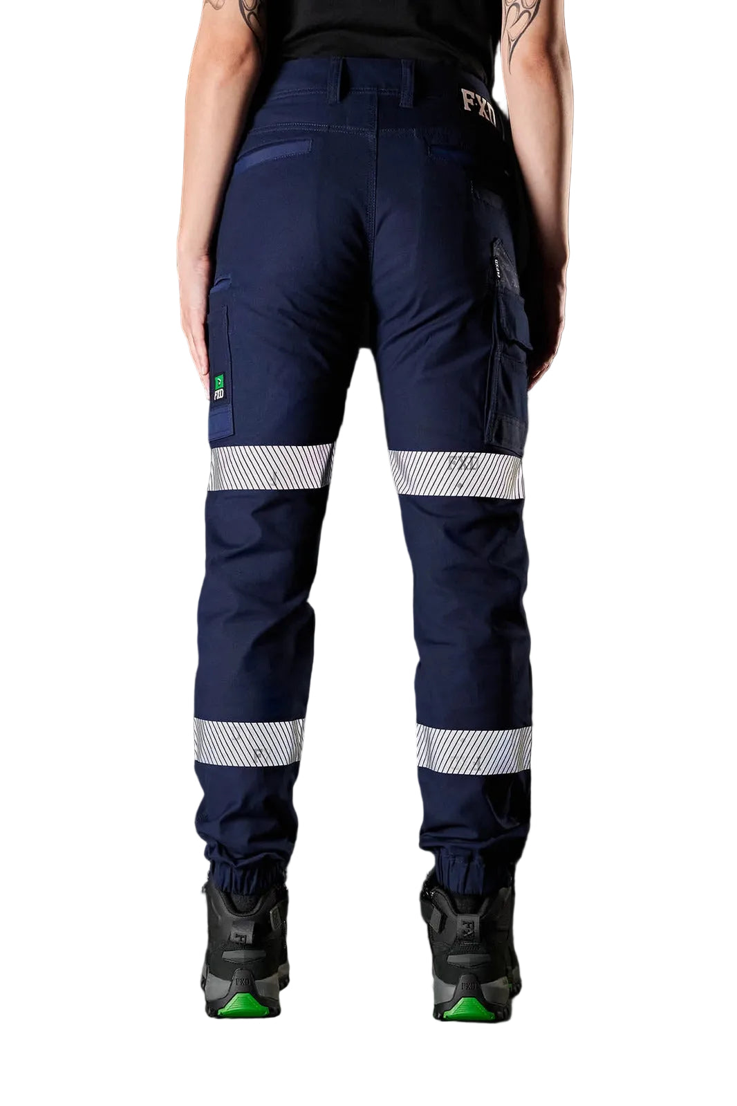 FXD Womens WP-4WT Reflective Cuffed Work Pants (FX12206208) Navy