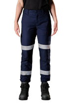 FXD Womens WP-4WT Reflective Cuffed Work Pants (FX12206208) Navy