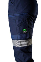 FXD Womens WP-4WT Reflective Cuffed Work Pants (FX12206208) Navy