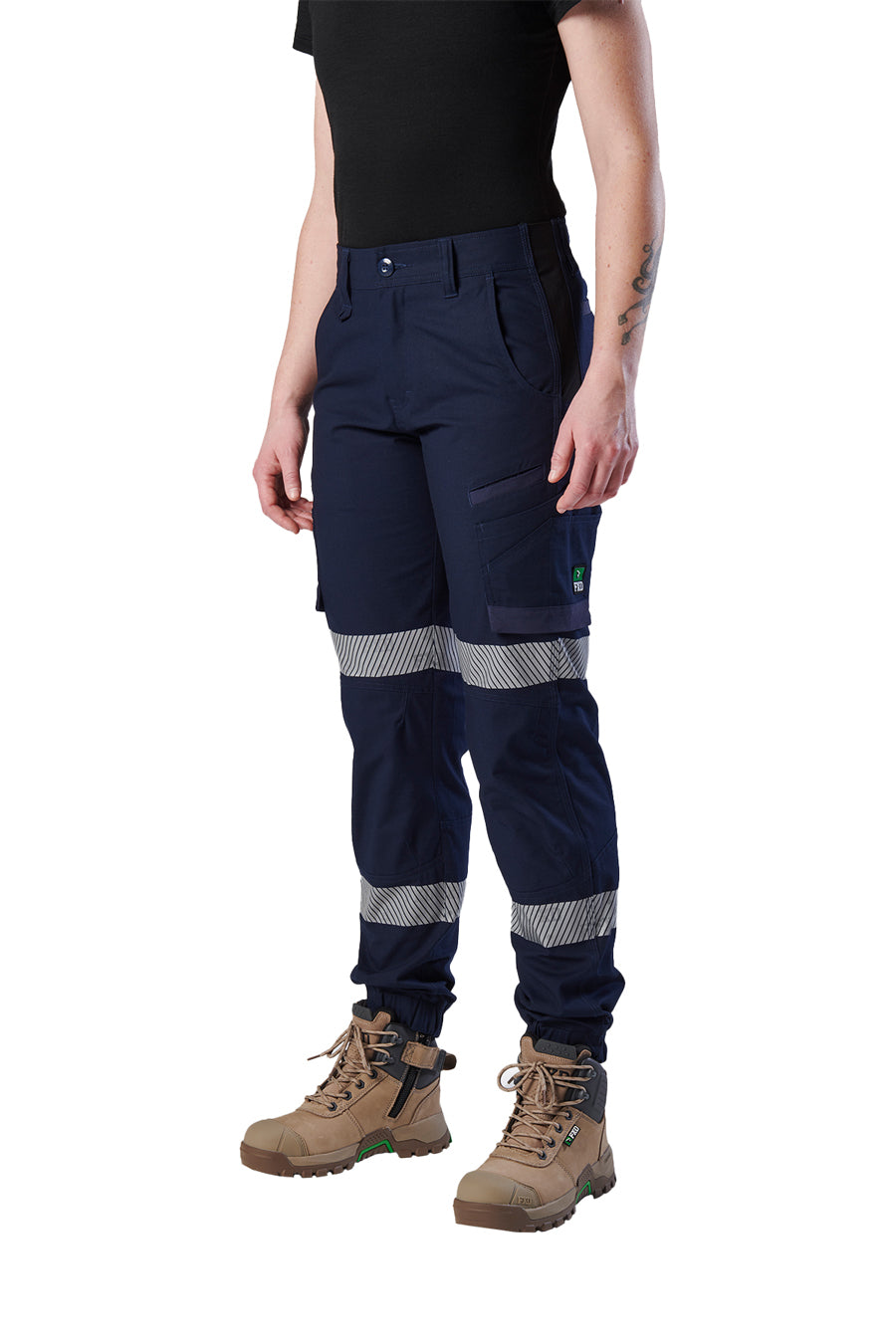 FXD Womens Cuffed Taped Work Pants (WP-8WT) Navy