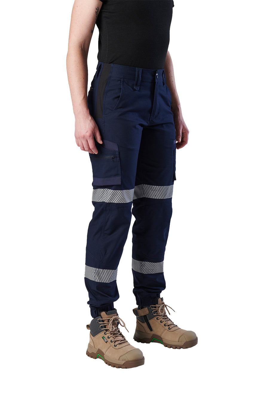 FXD Womens Cuffed Taped Work Pants (WP-8WT) Navy