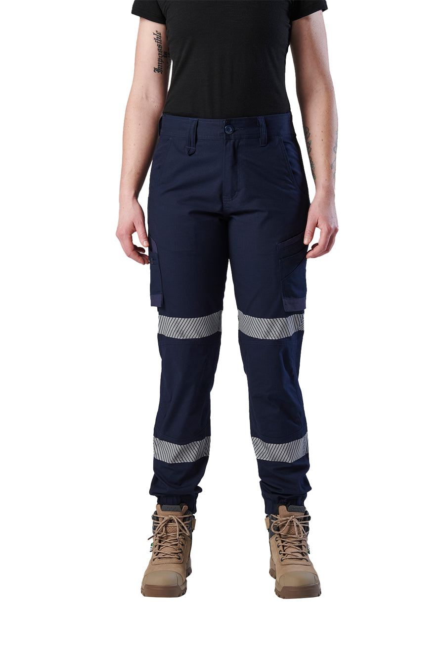FXD Womens Cuffed Taped Work Pants (WP-8WT) Navy