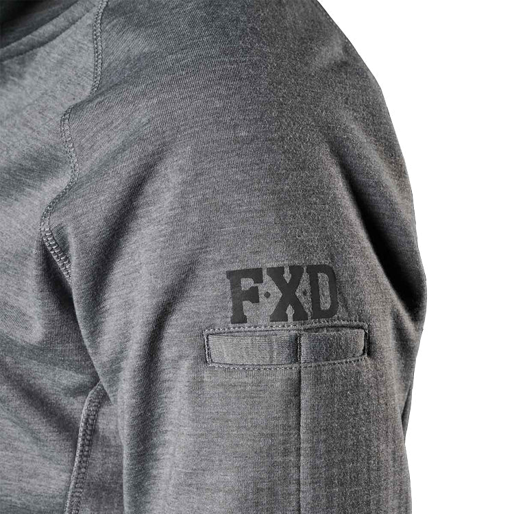 FXD Womens WF-3W 3 Layer Bonded Membrane Fleece Hoodie (FX12404101) Charcoal Marle [SD]
