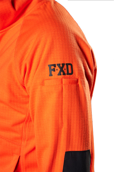 FXD Womens WF-3W 3 Layer Bonded Membrane Fleece Hoodie (FX12404101) Orange [SD]