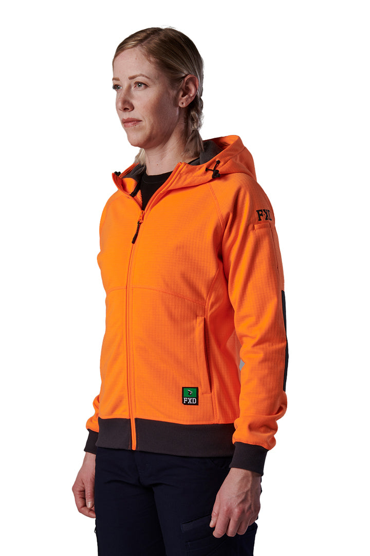 FXD Womens WF-3W 3 Layer Bonded Membrane Fleece Hoodie (FX12404101) Orange [SD]