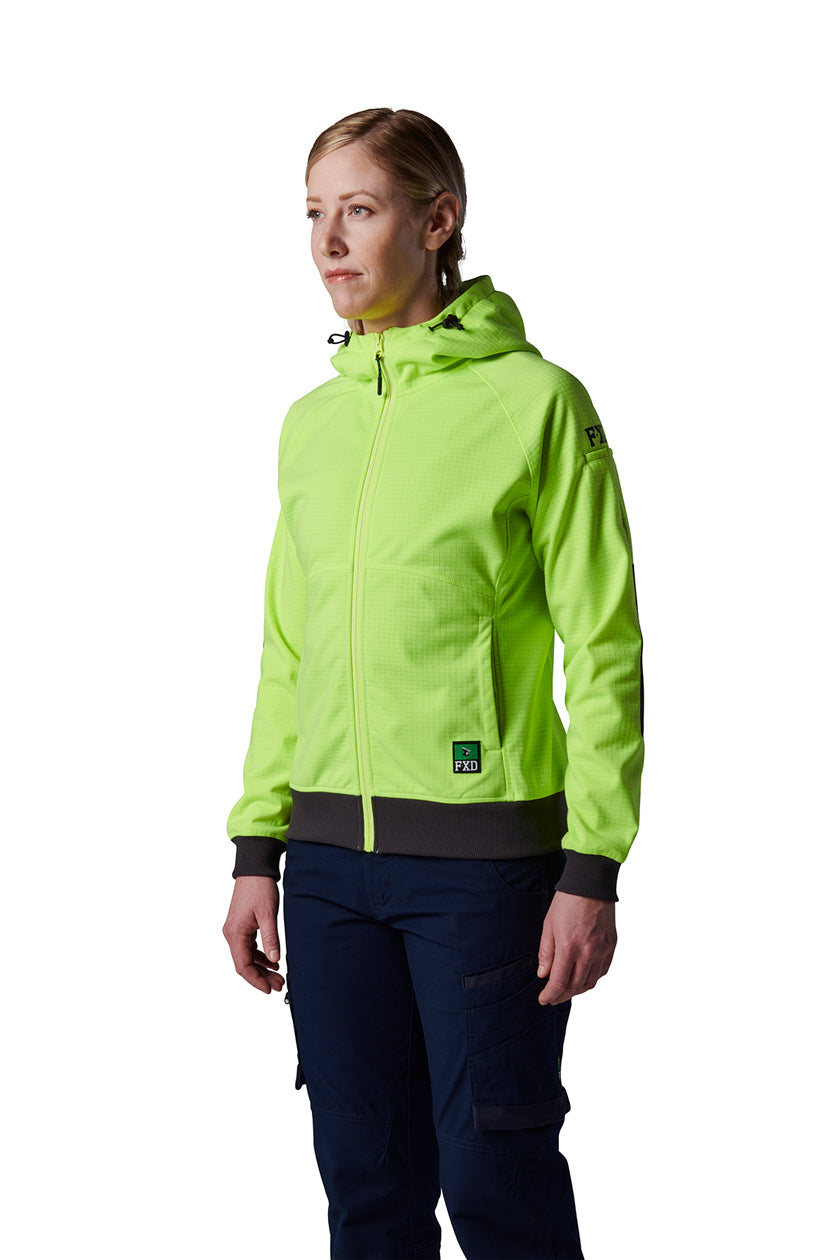 FXD Womens WF-3W 3 Layer Bonded Membrane Fleece Hoodie (FX12404101) Yellow [SD]