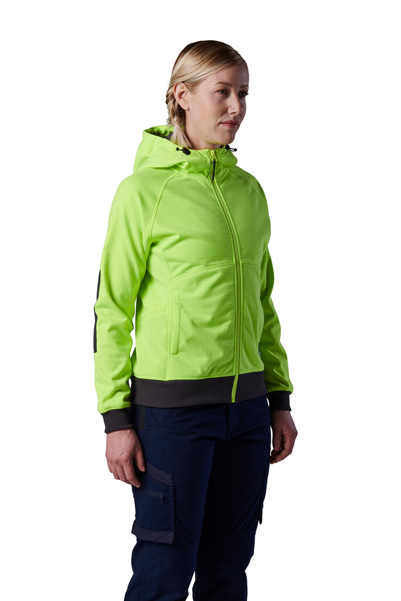 FXD Womens WF-3W 3 Layer Bonded Membrane Fleece Hoodie (FX12404101) Yellow [SD]