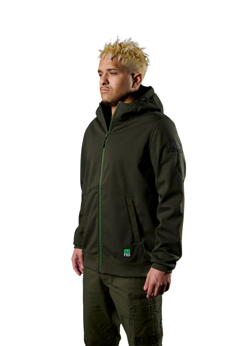 FXD Mens WF-3 Zip Through Hoodie (FX02403500) Green