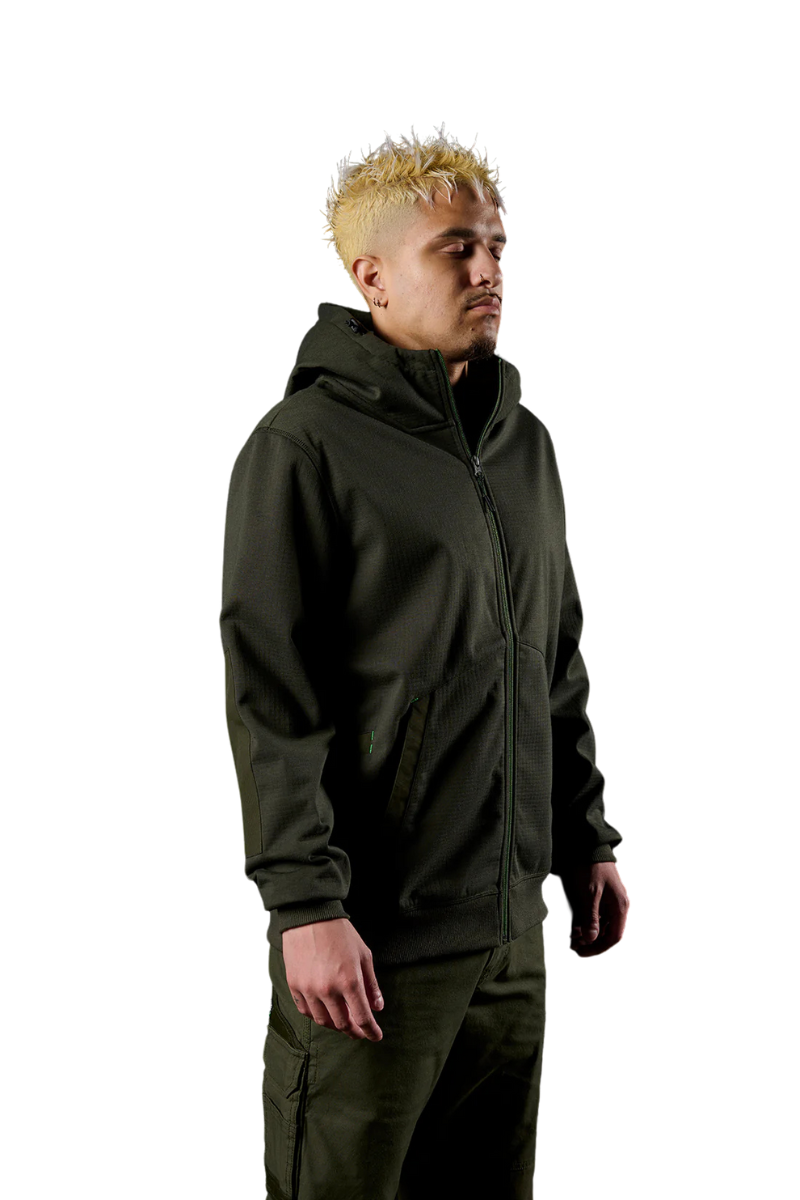 FXD Mens WF-3 Zip Through Hoodie (FX02403500) Green