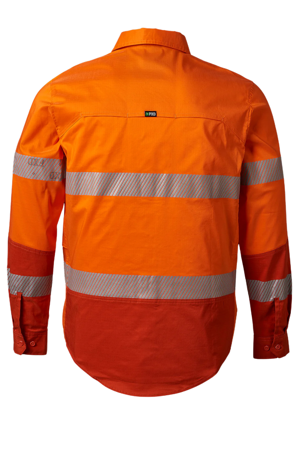 FXD Mens LSH-2T Hi Vis L/S Workshirt (FX02404003) Orange [SD]