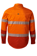 FXD Mens LSH-2T Hi Vis L/S Workshirt (FX02404003) Orange [SD]
