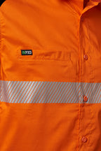 FXD Mens LSH-2T Hi Vis L/S Workshirt (FX02404003) Orange [SD]