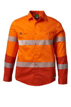 FXD Mens LSH-2T Hi Vis L/S Workshirt (FX02404003) Orange [SD]