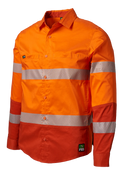 FXD Mens LSH-2T Hi Vis L/S Workshirt (FX02404003) Orange [SD]