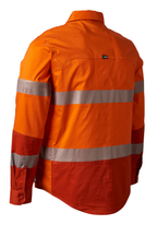 FXD Mens LSH-2T Hi Vis L/S Workshirt (FX02404003) Orange [SD]