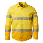 FXD Mens LSH-2T Hi Vis L/S Workshirt (FX02404003) Yellow [SD]
