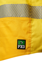 FXD Mens LSH-2T Hi Vis L/S Workshirt (FX02404003) Yellow [SD]