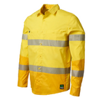 FXD Mens LSH-2T Hi Vis L/S Workshirt (FX02404003) Yellow [SD]