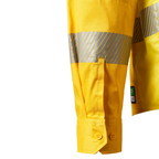 FXD Mens LSH-2T Hi Vis L/S Workshirt (FX02404003) Yellow [SD]