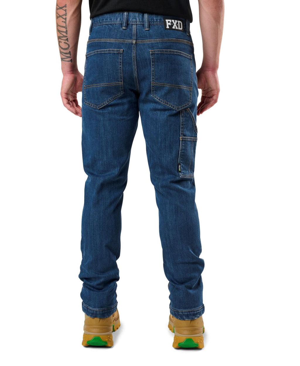 FXD Mens WD-4 Coolmax Stretch Denim Work Pants (FX02406023) Mid Blue