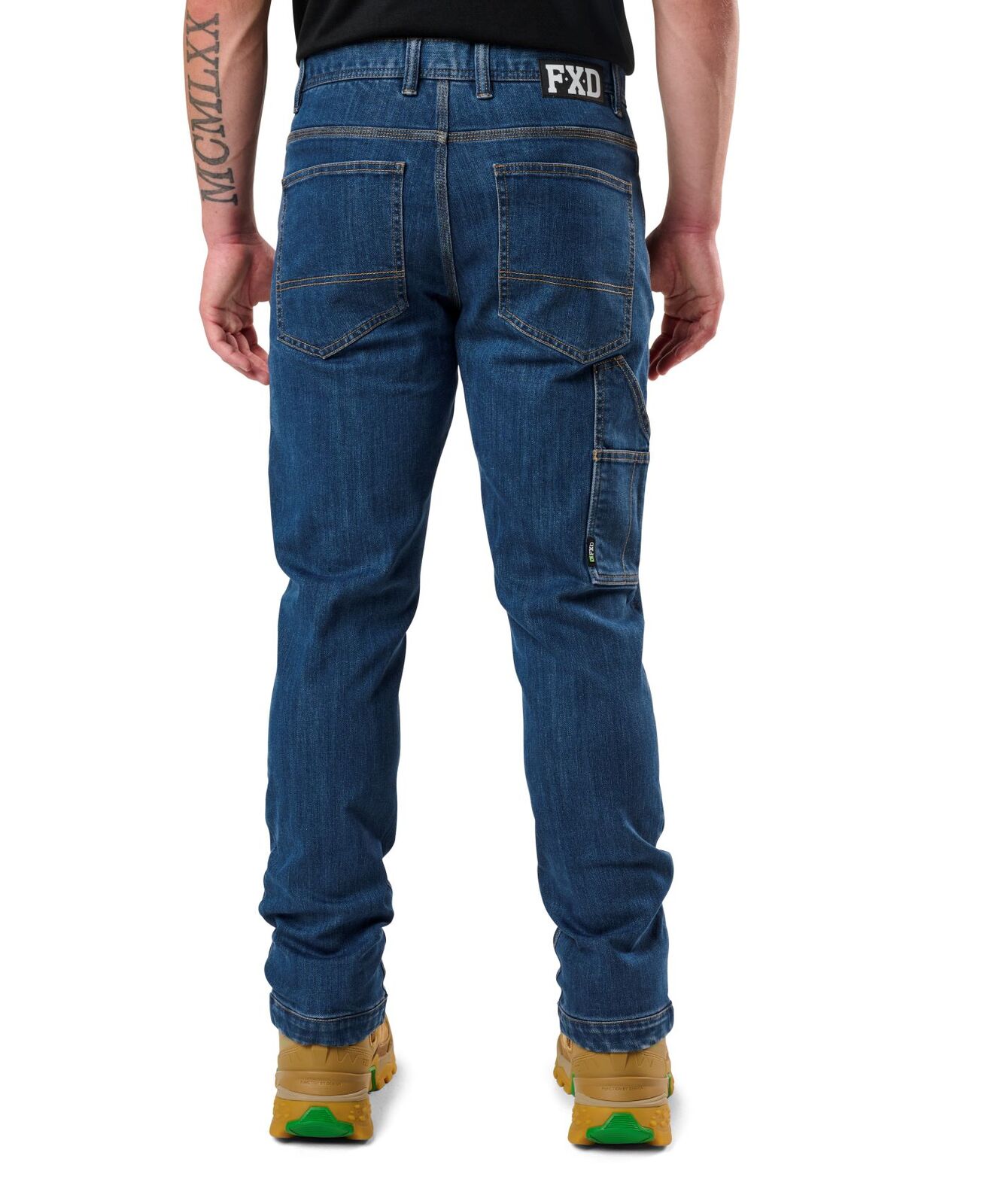FXD Mens WD-4 Coolmax Stretch Denim Work Pants (FX02406023) Mid Blue