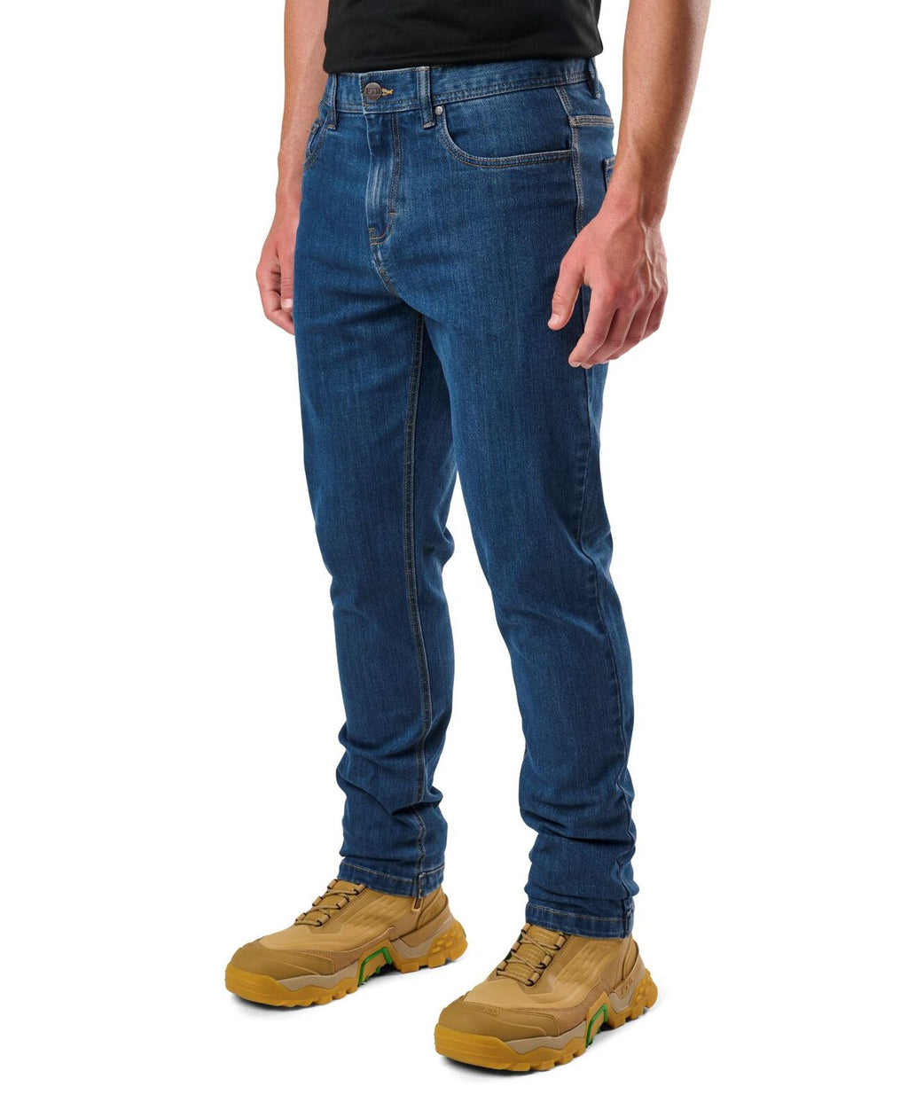 FXD Mens WD-4 Coolmax Stretch Denim Work Pants (FX02406023) Mid Blue