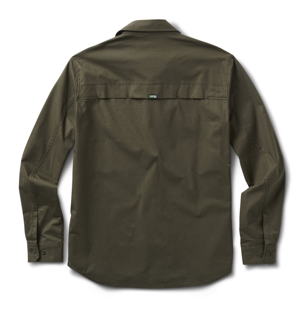 FXD Mens LSH-3 Vented Tech L/S Work Shirt (FX02504001) Green
