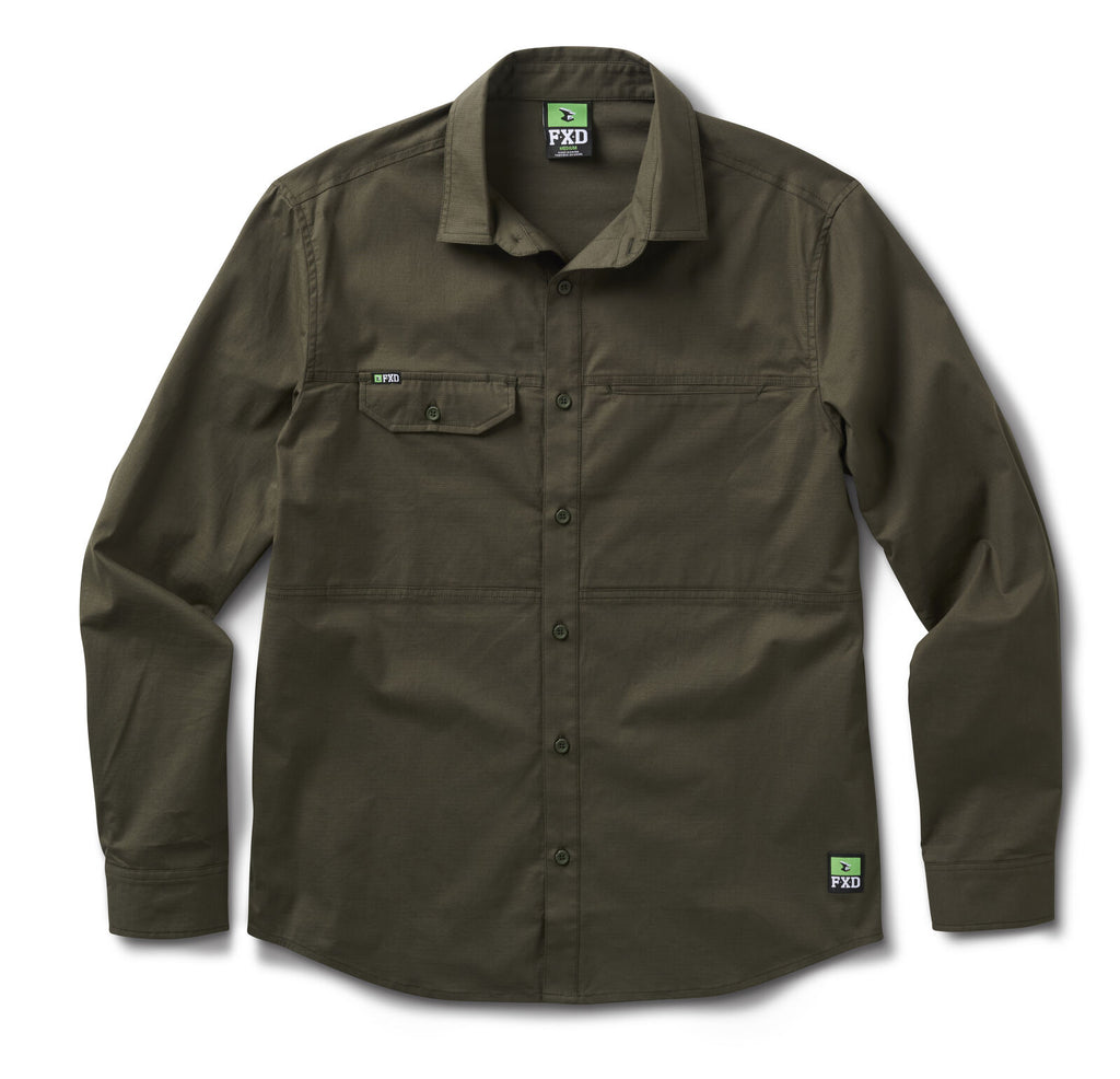FXD Mens LSH-3 Vented Tech L/S Work Shirt (FX02504001) Green