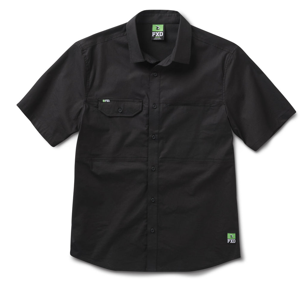 FXD Mens SSH-3 Vented Tech S/S Work Shirt (FX02504002) Black