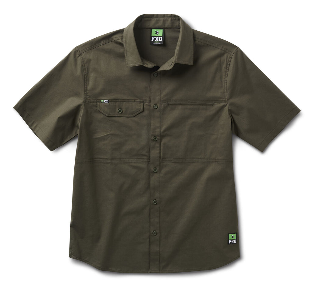 FXD Mens SSH-3 Vented Tech S/S Work Shirt (FX02504002) Green