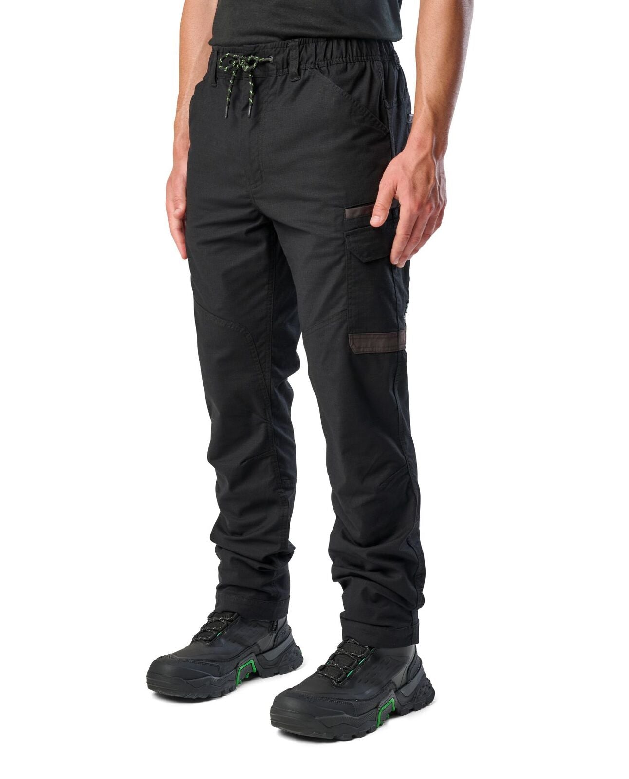 FXD Mens WP-12 Elastic Waist Stretch Ripstop Work Pants (FX02506026) Black