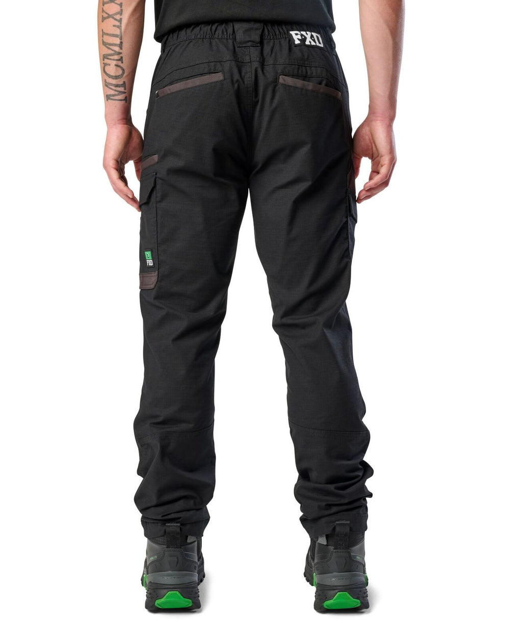 FXD Mens WP-12 Elastic Waist Stretch Ripstop Work Pants (FX02506026) Black