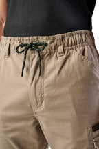 FXD Mens WP-12 Elastic Waist Stretch Ripstop Work Pants (FX02506026) Khaki