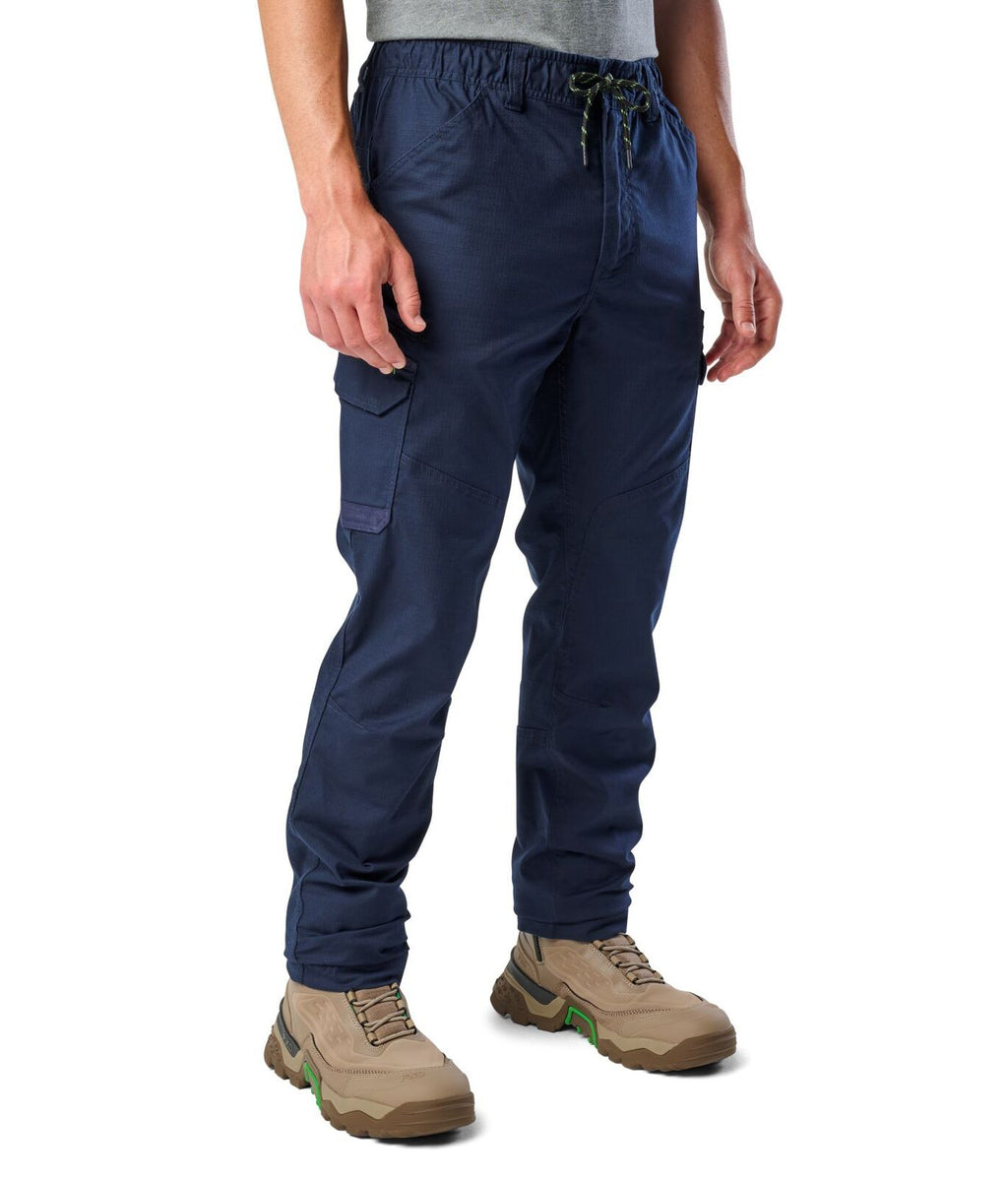 FXD Mens WP-12 Elastic Waist Stretch Ripstop Work Pants (FX02506026) Navy