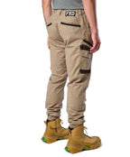 FXD Mens WP-12C Elastic Waist Stretch Ripstop Cuffed Work Pants (FX02506027) Khaki