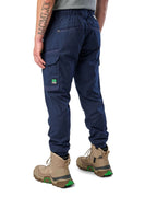 FXD Mens WP-12C Elastic Waist Stretch Ripstop Cuffed Work Pants (FX02506027) Navy
