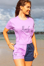 MaryG Womens Crop Top T-Shirt (MGESTLMT) Lavender  [SD]