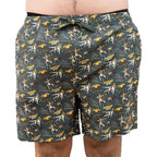 Crowbar Mens Iconic Chainsaw Board Shorts (CBBOARDCSG) Heritage Green [GD]
