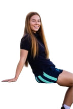 MaryG Womens Fave 2.0 Shorts (MARYGFAVENBM) Navy/Blue/Mint [GD]