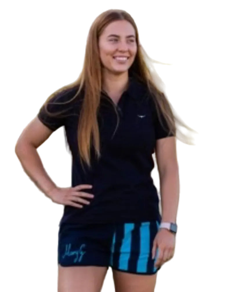 MaryG Womens Fave 2.0 Shorts (MARYGFAVENBM) Navy/Blue/Mint [GD]