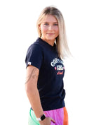 MaryG Womens Country Girl At Heart Fitted S/S Tee (MGFTNCGAH) French Navy [GD]