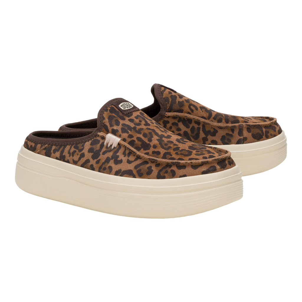Hey Dude Womens Austin Lift Classic Slip On Shoes (41272-2GA) Brown Leopard