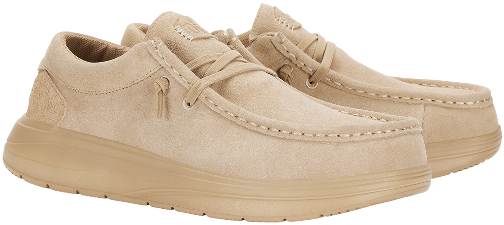 Hey Dude Mens Wally Comfort Suede Slip On Shoes (41975-265) Tan