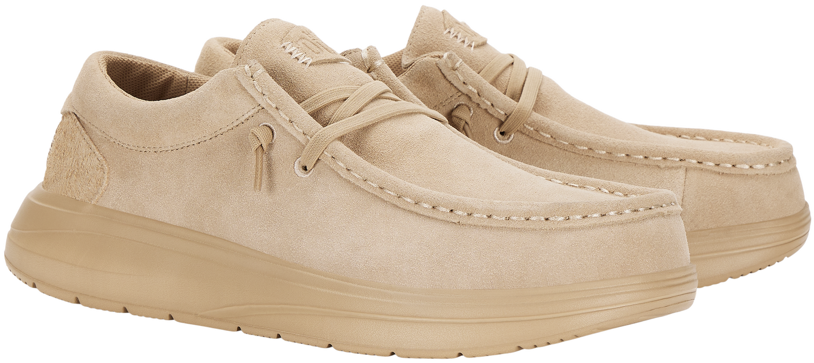 Hey Dude Mens Wally Comfort Suede Slip On Shoes (41975-265) Tan