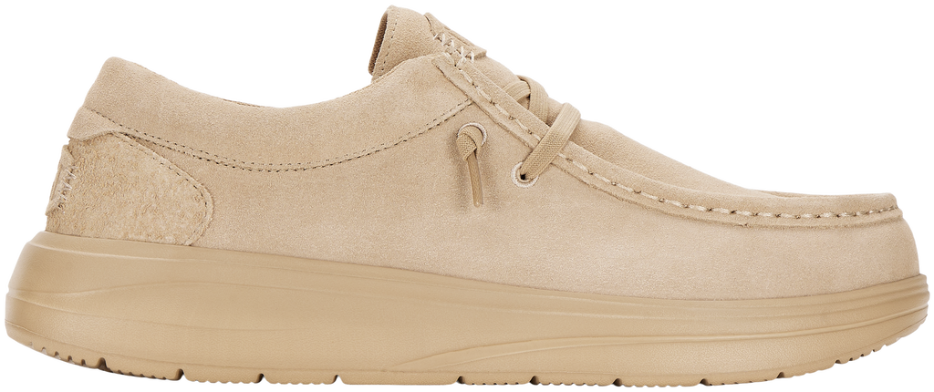 Hey Dude Mens Wally Comfort Suede Slip On Shoes (41975-265) Tan