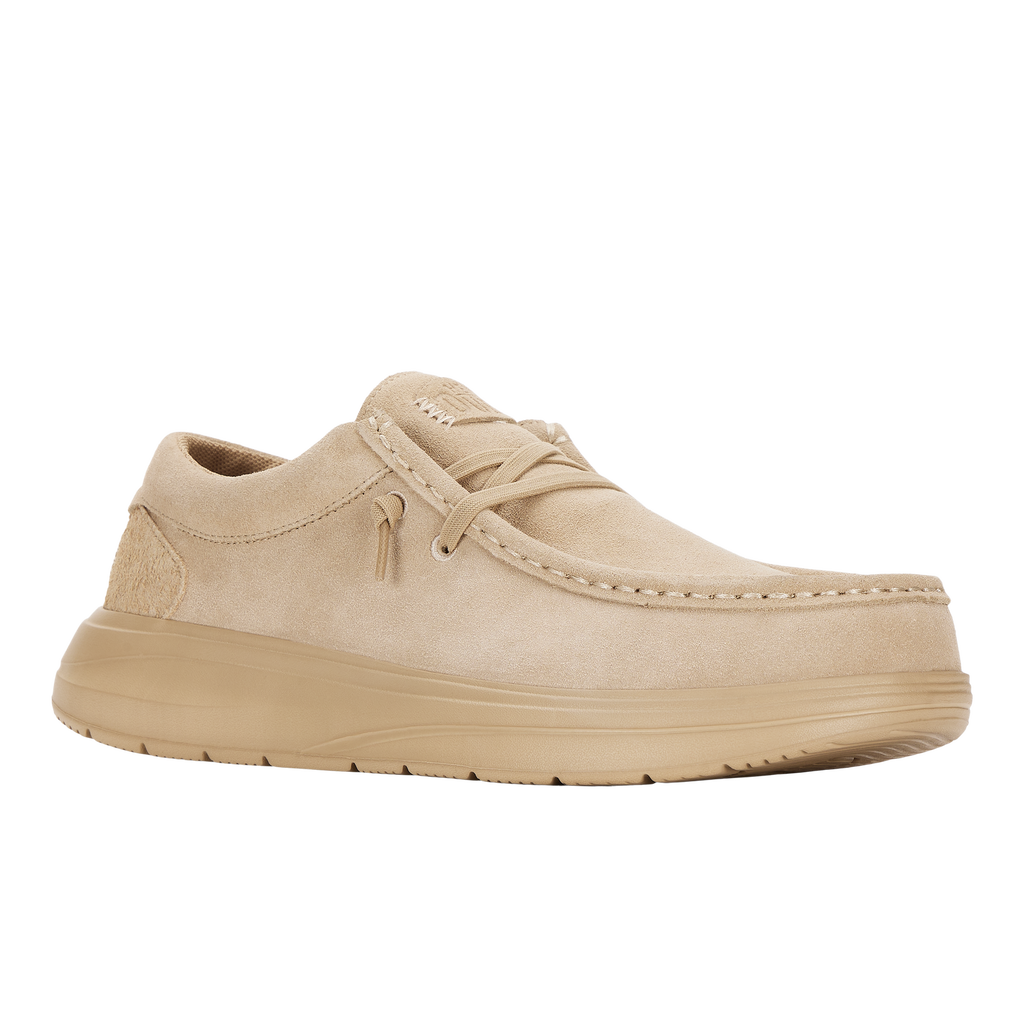 Hey Dude Mens Wally Comfort Suede Slip On Shoes (41975-265) Tan