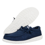 Hey Dude Mens Wally Stretch Canvas Slip On Shoes (40700-410) Navy