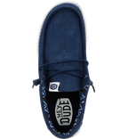 Hey Dude Mens Wally Stretch Canvas Slip On Shoes (40700-410) Navy