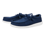 Hey Dude Mens Wally Stretch Canvas Slip On Shoes (40700-410) Navy